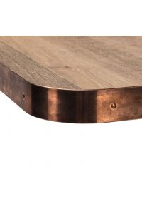Oak veneer, brushed bandsaw look, MDF core, 38 mm
