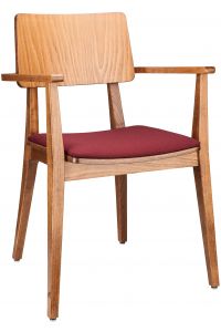 Flash AC - seat flat upholstered, back wood