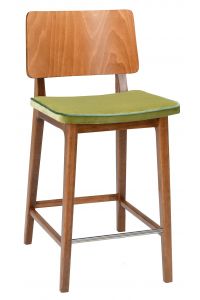 Flash MS - seat boxed upholstered, back wood